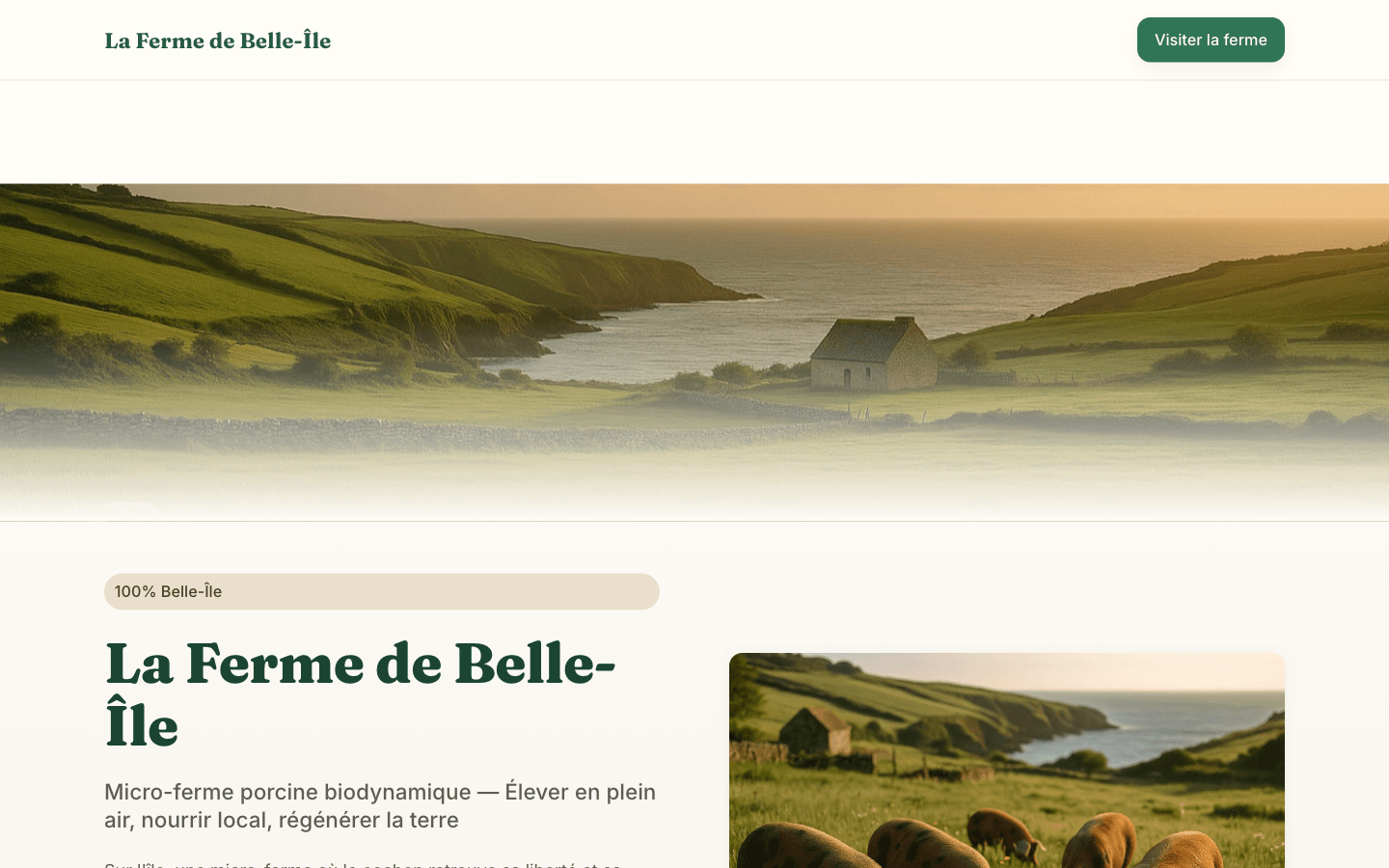 Aperçu du site Ferme Belle-Île